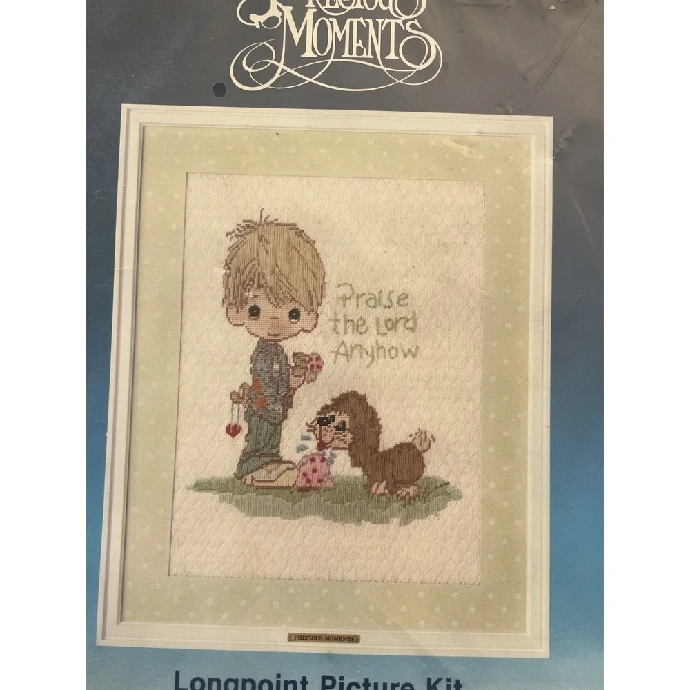 Precious Moments Longpoint Picture Needlecraft Kit Boy & Dog 16